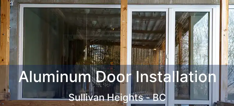  Aluminum Door Installation Sullivan Heights - BC