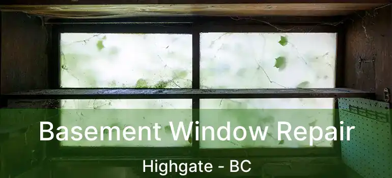  Basement Window Repair Highgate - BC