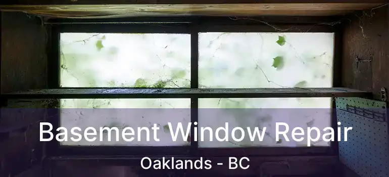  Basement Window Repair Oaklands - BC