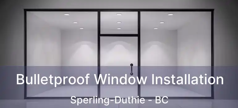  Bulletproof Window Installation Sperling-Duthie - BC