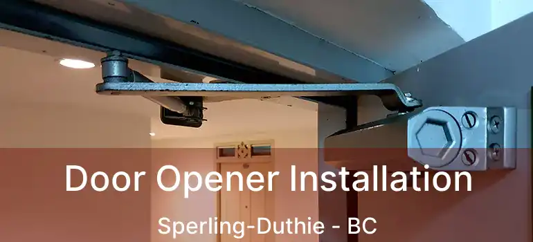  Door Opener Installation Sperling-Duthie - BC