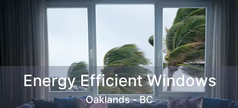  Energy Efficient Windows Oaklands - BC
