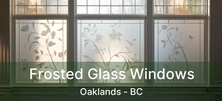  Frosted Glass Windows Oaklands - BC