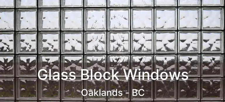  Glass Block Windows Oaklands - BC