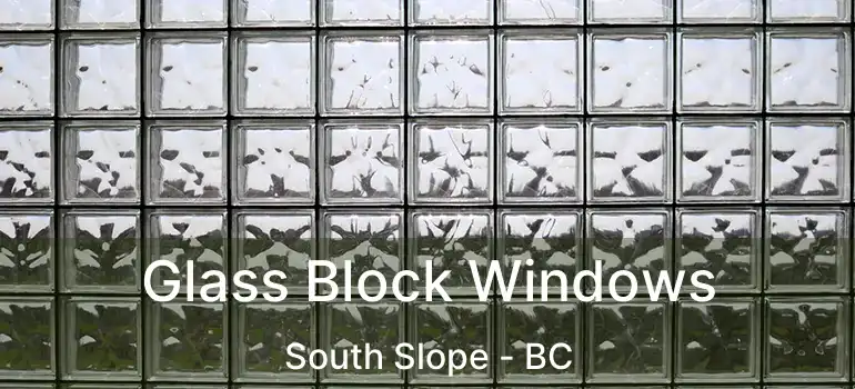  Glass Block Windows South Slope - BC