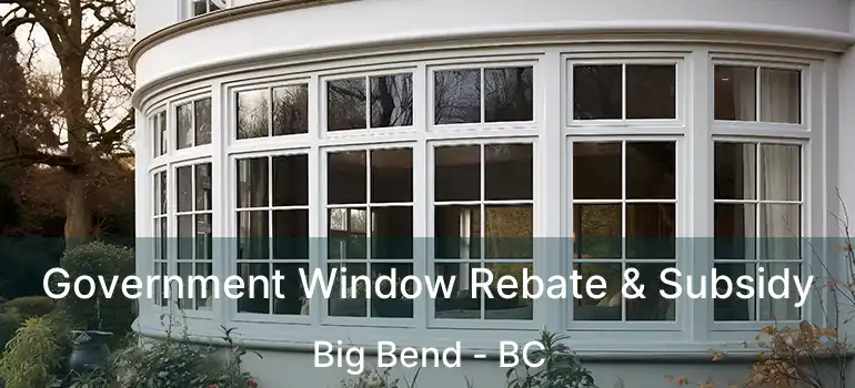  Government Window Rebate & Subsidy Big Bend - BC