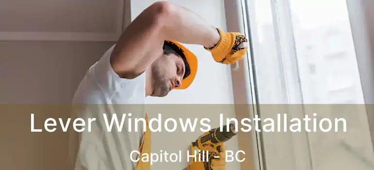 Lever Windows Installation Capitol Hill - BC