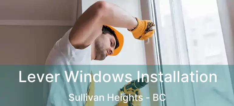  Lever Windows Installation Sullivan Heights - BC