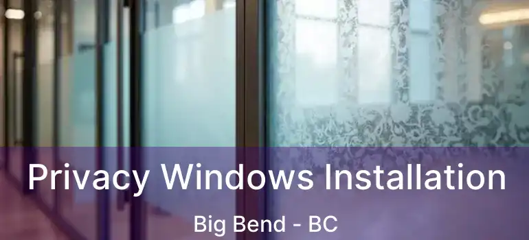  Privacy Windows Installation Big Bend - BC