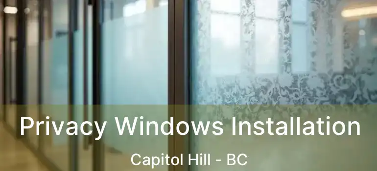  Privacy Windows Installation Capitol Hill - BC