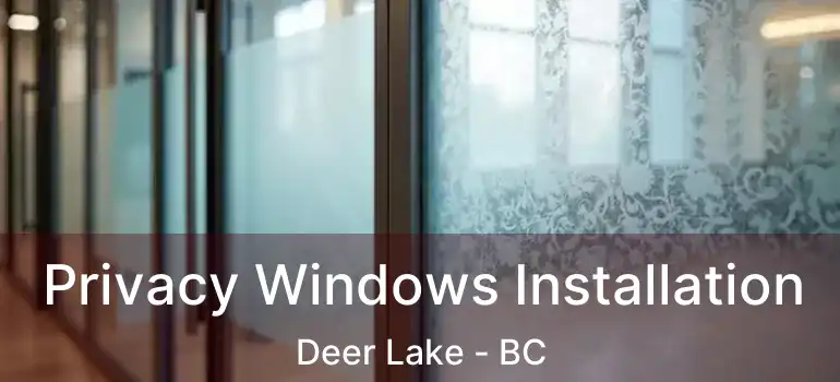  Privacy Windows Installation Deer Lake - BC
