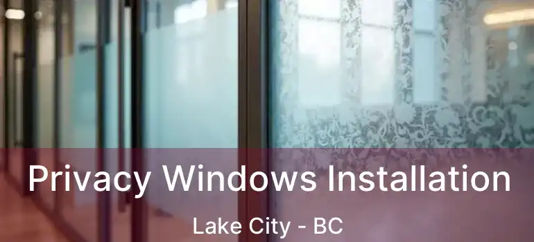  Privacy Windows Installation Lake City - BC