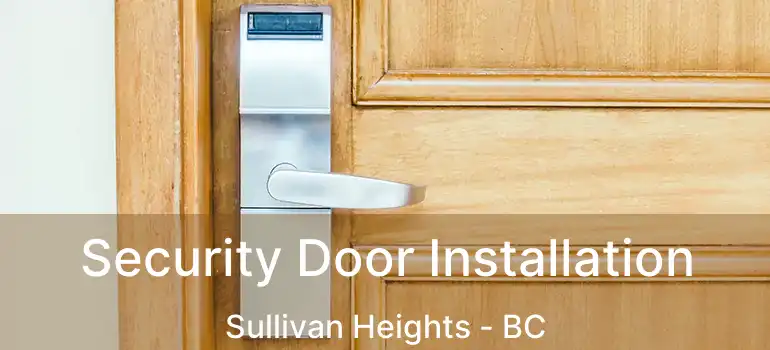  Security Door Installation Sullivan Heights - BC
