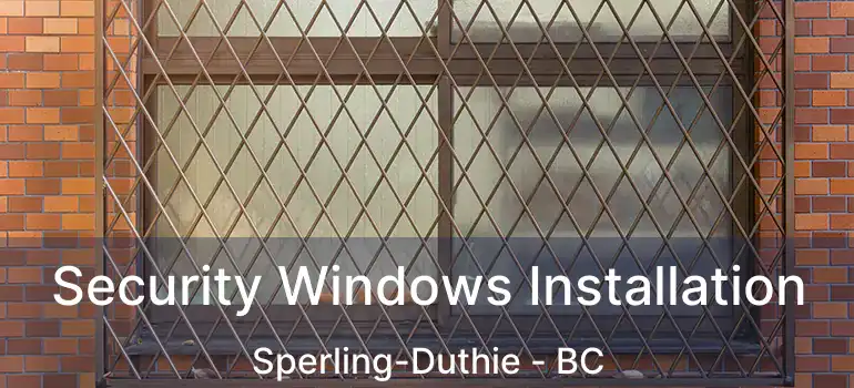  Security Windows Installation Sperling-Duthie - BC
