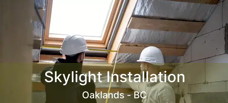  Skylight Installation Oaklands - BC