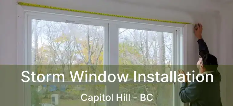  Storm Window Installation Capitol Hill - BC