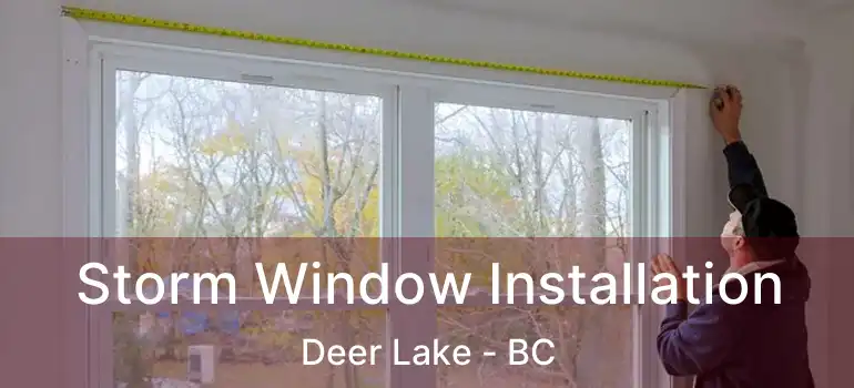  Storm Window Installation Deer Lake - BC