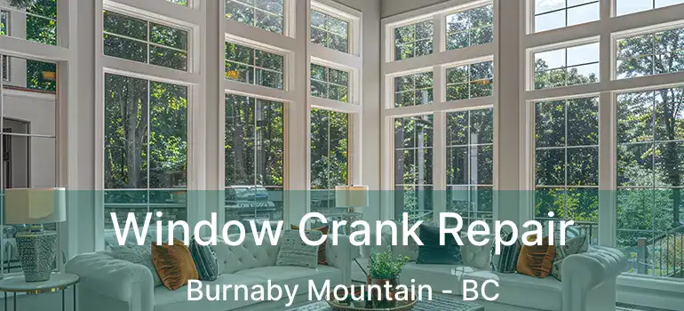  Window Crank Repair Burnaby Mountain - BC