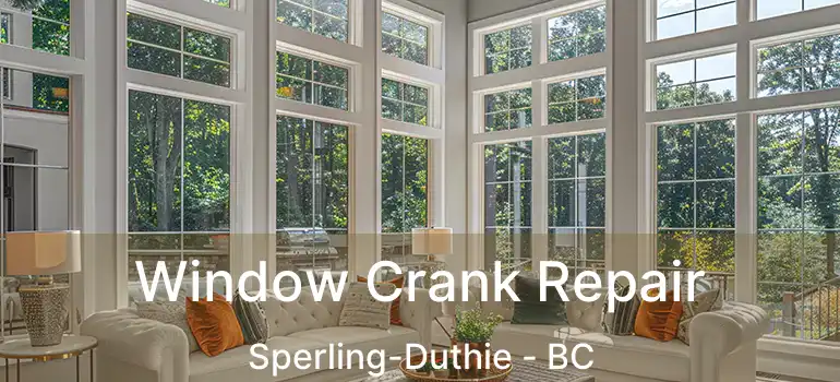  Window Crank Repair Sperling-Duthie - BC