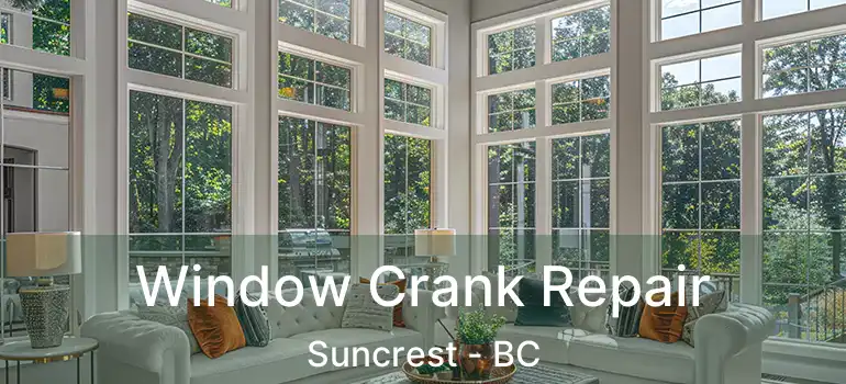  Window Crank Repair Suncrest - BC