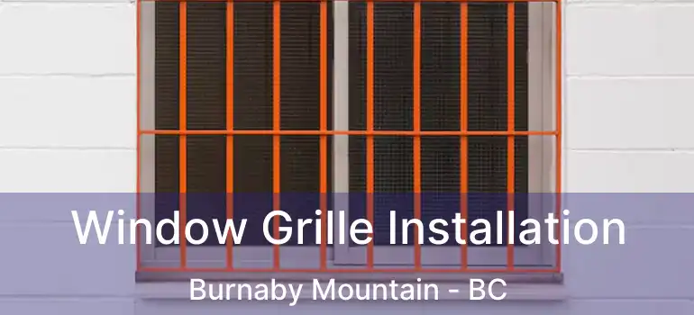  Window Grille Installation Burnaby Mountain - BC