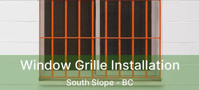  Window Grille Installation South Slope - BC