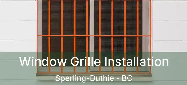  Window Grille Installation Sperling-Duthie - BC