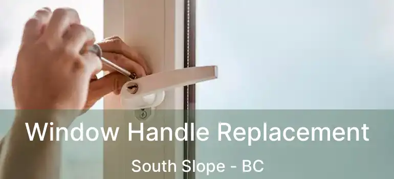  Window Handle Replacement South Slope - BC