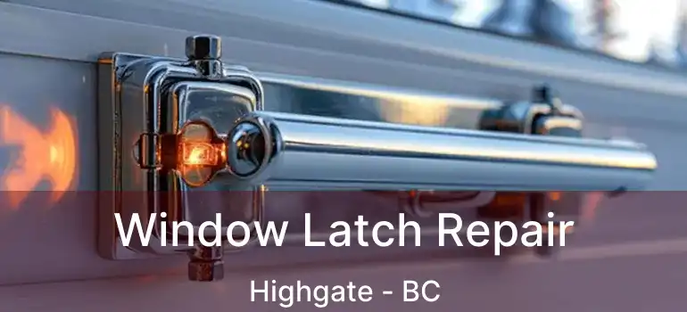  Window Latch Repair Highgate - BC