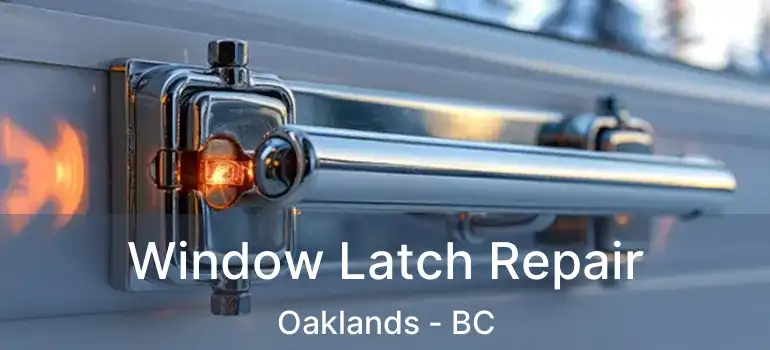  Window Latch Repair Oaklands - BC