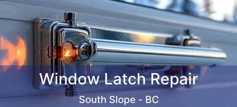  Window Latch Repair South Slope - BC
