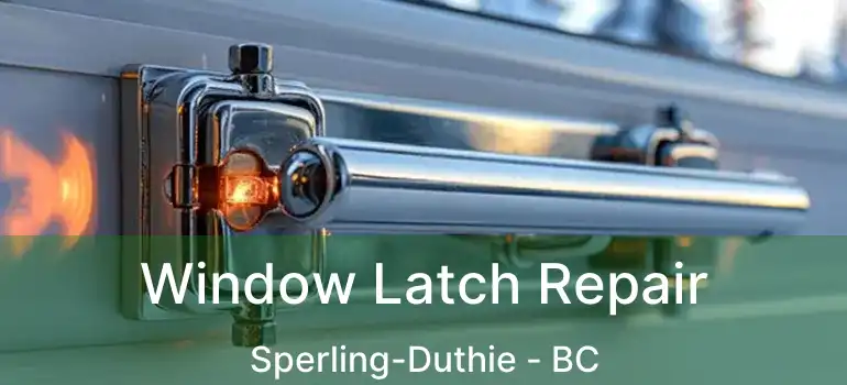  Window Latch Repair Sperling-Duthie - BC