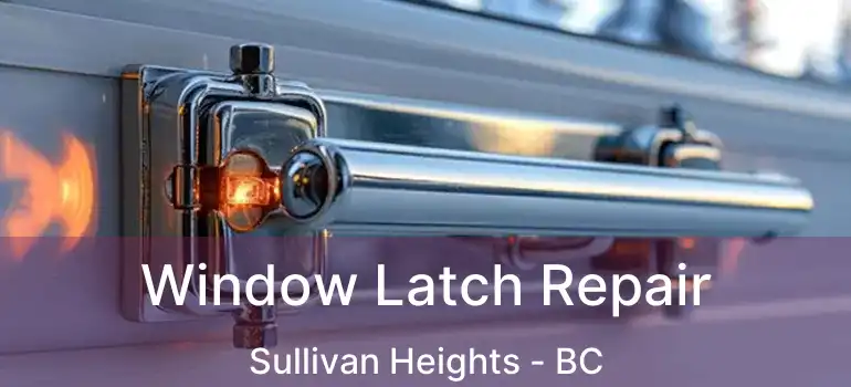  Window Latch Repair Sullivan Heights - BC