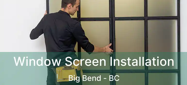  Window Screen Installation Big Bend - BC