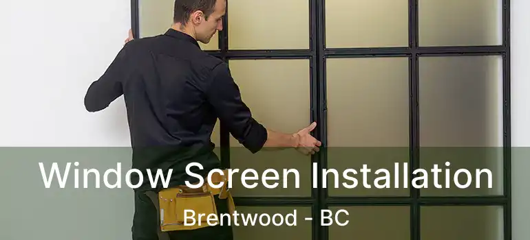  Window Screen Installation Brentwood - BC