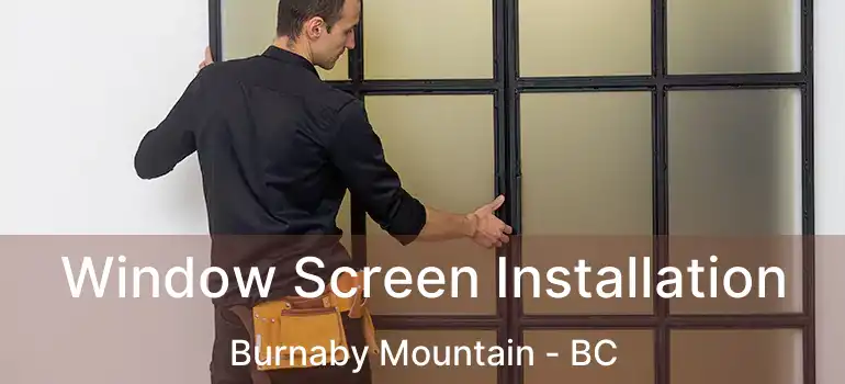  Window Screen Installation Burnaby Mountain - BC