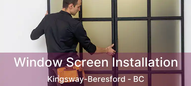  Window Screen Installation Kingsway-Beresford - BC