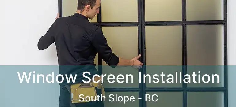  Window Screen Installation South Slope - BC