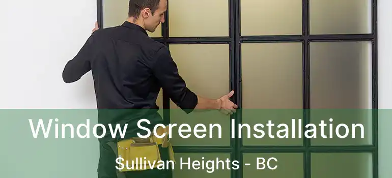  Window Screen Installation Sullivan Heights - BC